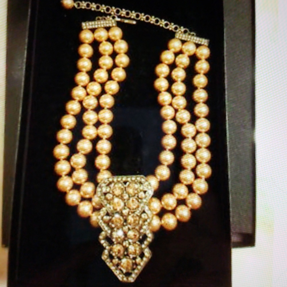 Heidi Daus 3 Strand Swarovski Crystal Necklace